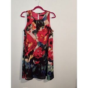 Leslie Fay Women's Floral Sleeveless Midi Lined Dress Size 12‎